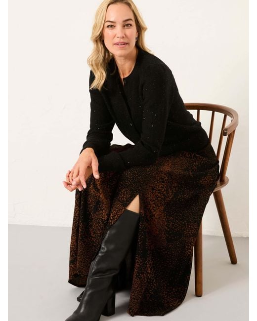 FatFace Black Fatface Harper Midi Skirt