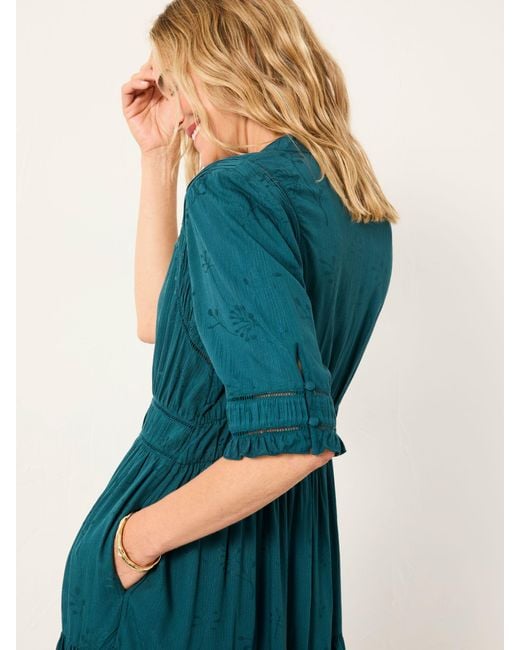 FatFace Blue Fatface Elsie Embroidered Midi Dress