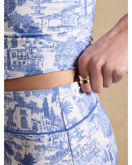 Joules Blue Panel High Waisted Bikini Bottoms