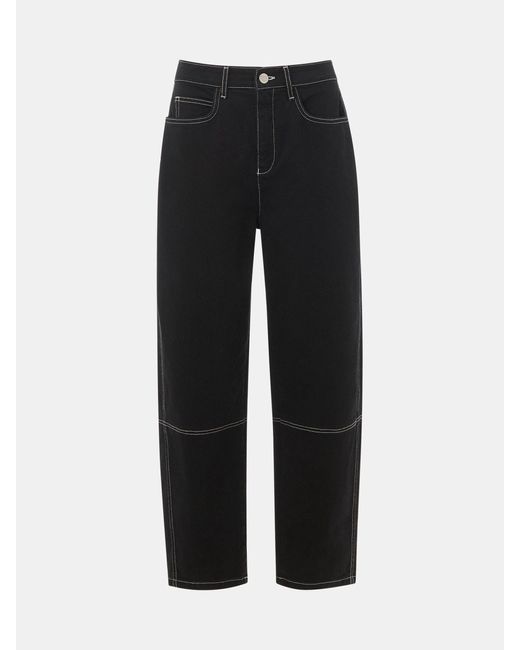 Whistles White Barrel-Jeans Mit Kontraststich-Detailseu 52 (Uk 34 W)