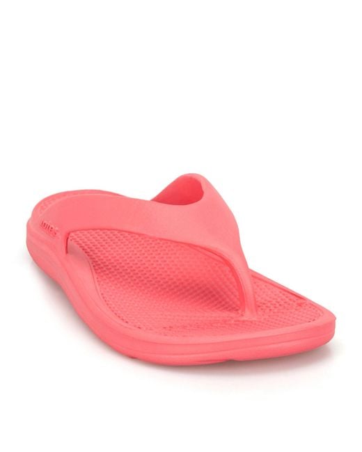 Totes Pink Solbounce Toe Post Flip Flops Sandals