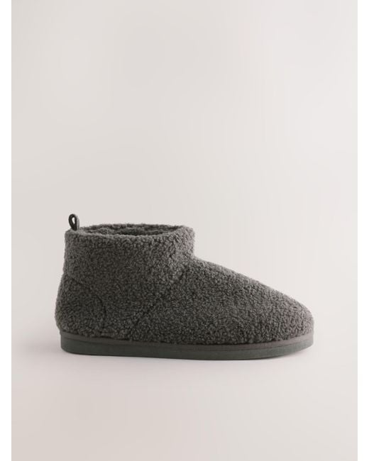 Next Gray Borg Boot Slippers for men