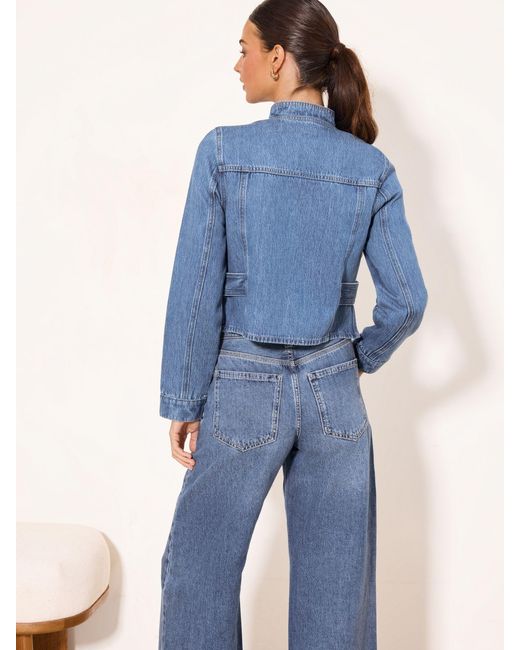Lipsy Blue Denim Trophy Jacket