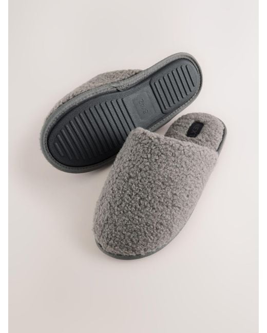 Next Gray Borg Mule Slippers for men