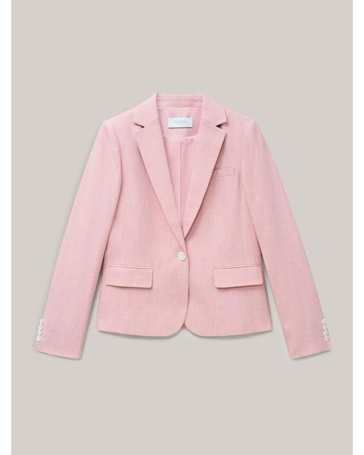 Hobbs Pink Ivory Blake Check Jacket