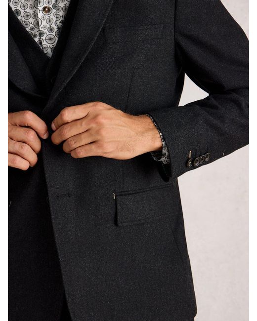 White Stuff Blue Wool Blend Blazer for men