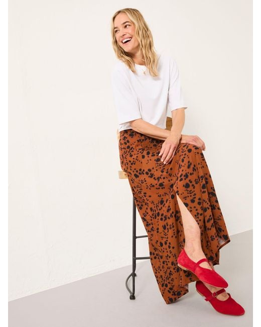 FatFace Brown Fatface Skye Midi Skirt