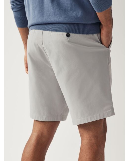 Next Gray Straight Fit Stretch Chinos Shorts for men