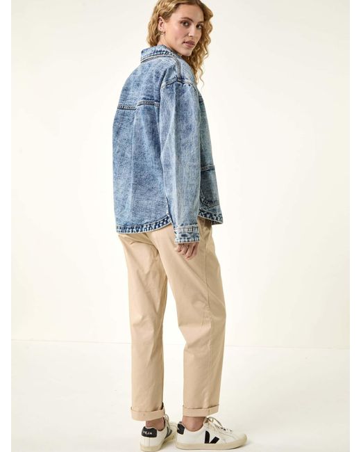 Roman Blue Denim Button Front Pocket Jacket