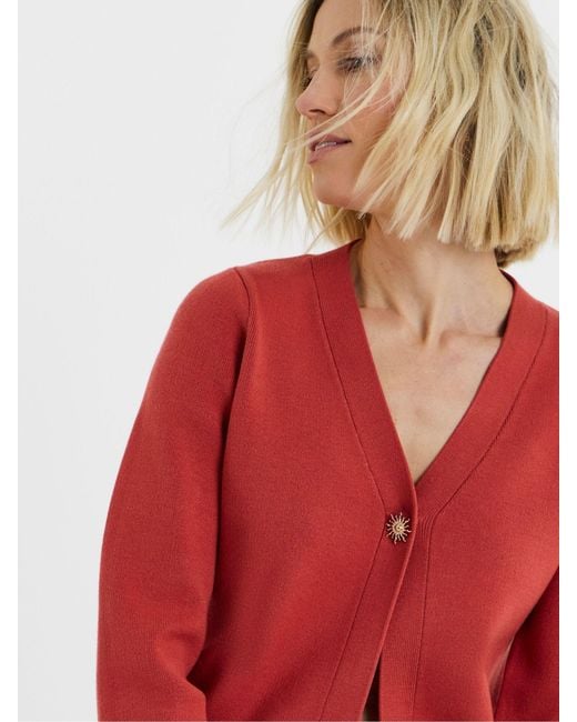 JD Williams Red V-Neck Statement Button Cardigan