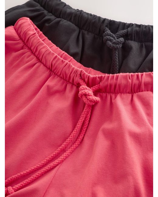 Next Black 2 Pack Drawstring Jersey Shorts