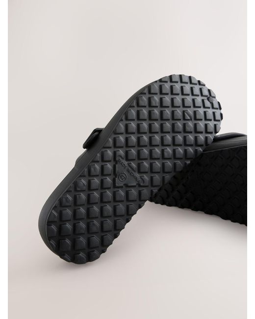 Next Black Eva Closed Toe Mules for men