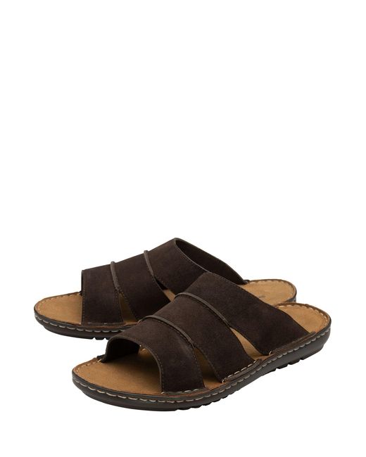 Dunlop Brown Mule Open Toe Sandals for men