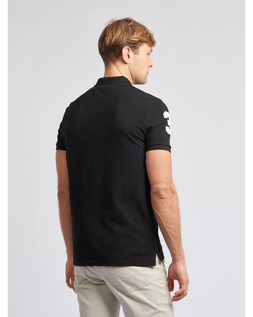 U.S. POLO ASSN. U. . Polo Assn. Regular Fit Herren Player 3 Piqué Poloshirt in Black für Herren