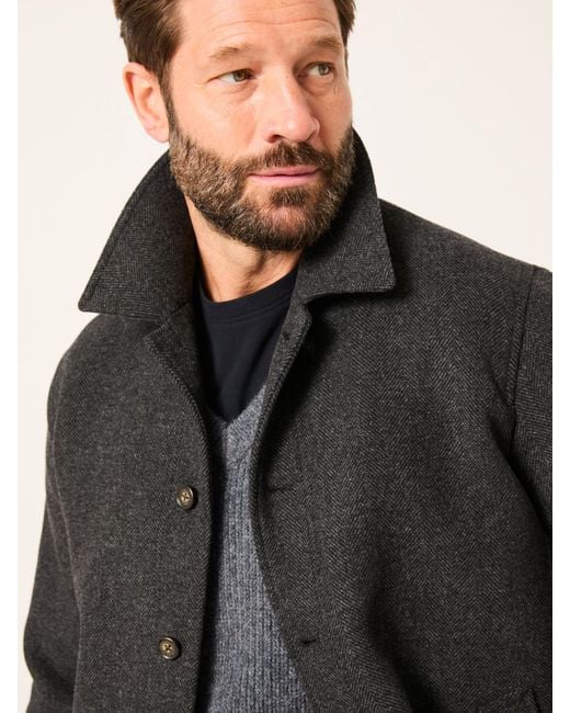FatFace Black Fatface Hadston Wool Mix Jacket for men
