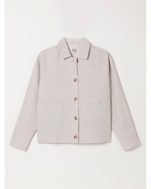 FatFace Natural Fatface Darcy Petite Linen Jacket