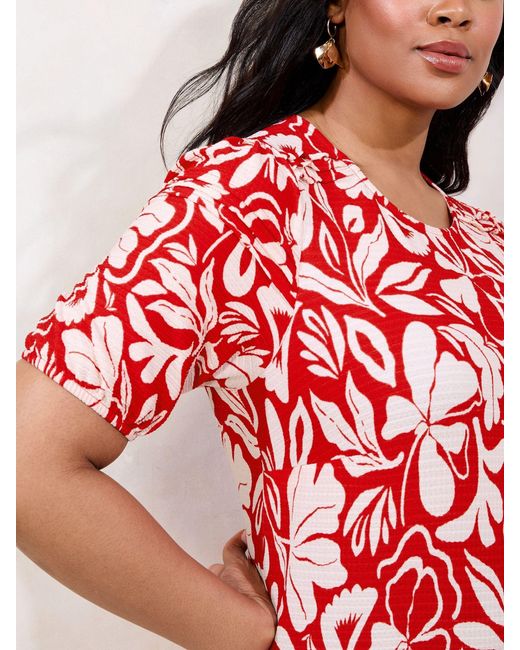 Lipsy Curve Textured Short Sleeve Jersey Mini Shift Dress