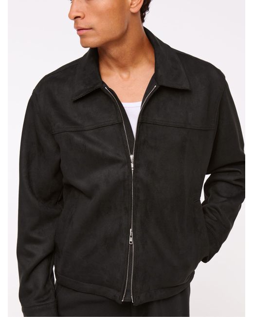 Abercrombie & Fitch Black Cropped Long Sleeve Zip Jacket for men