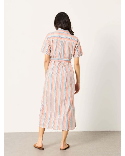 FatFace Natural Fatface Susie Regular Stripe Shirt Dress