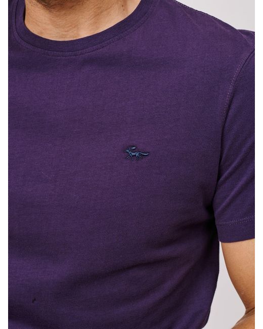 aubi Purple 100% Cotton T-Shirt for men