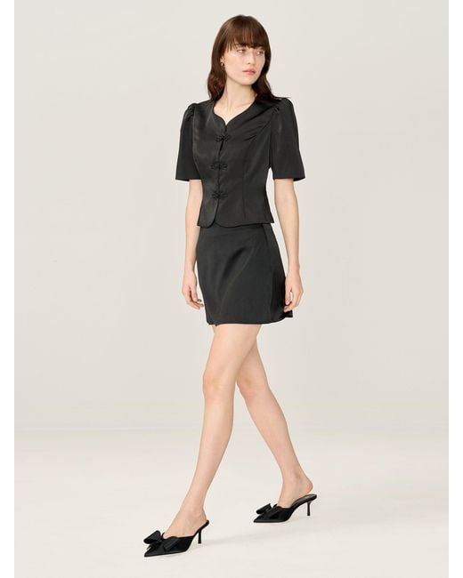OMNES Black Lorelai Blouse