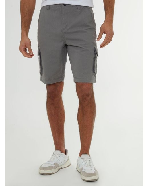 Threadbare Gray Cargo Shorts for men