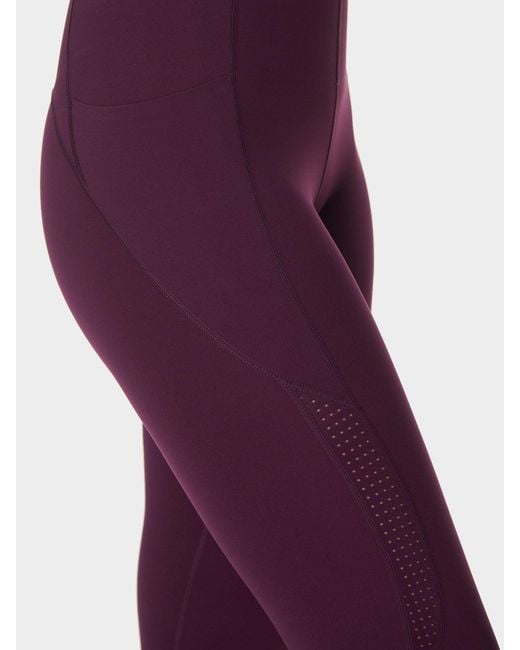 Sweaty Betty Purple 7/8 Length Power Pro Workout Leggings