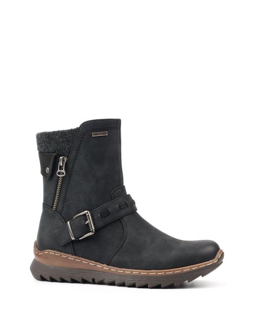Lunar Black Haley W/Proof Ankle Boots