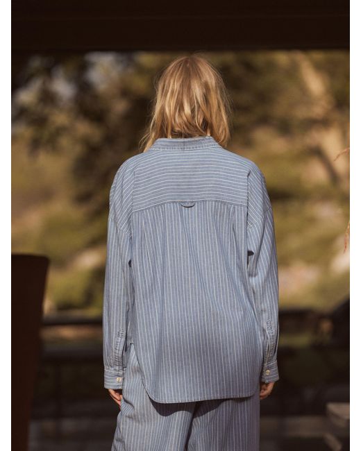 Next Blue Leichtes Denimhemd Aus 100 Baumwollexl Langgröße