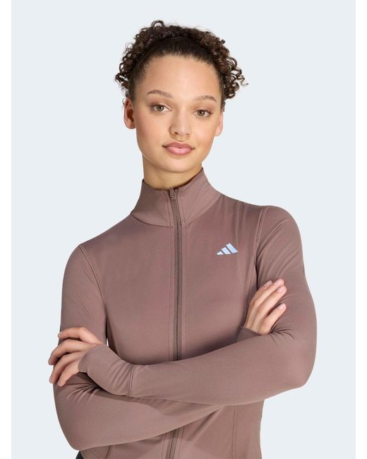 Adidas Brown Studio Full Zip Jacket