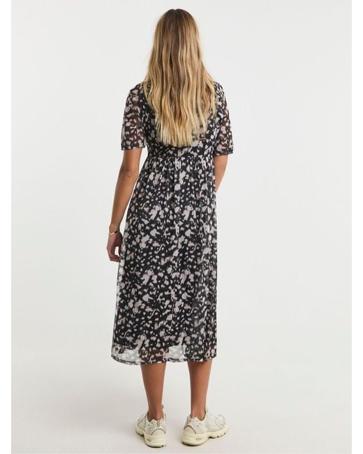 Simply Be White Mesh Short Sleeve Midi Dress