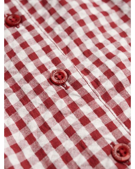 Superdry Purple Gingham Cami Playsuit