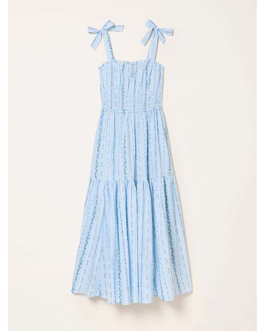 FatFace Blue Fatface Martha Regular Stripe Midi Dress