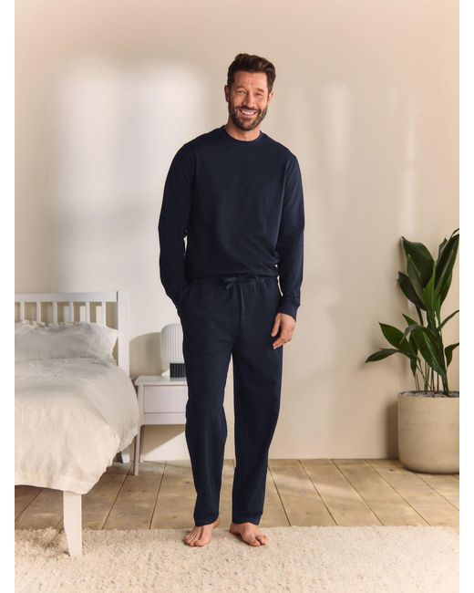 Next Blue Open Regular Fit Loopback Soft Touch Joggers for men