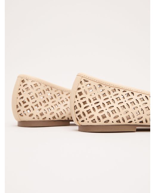 Phase Eight Natural Phase Eight Leather Ballet Pumps