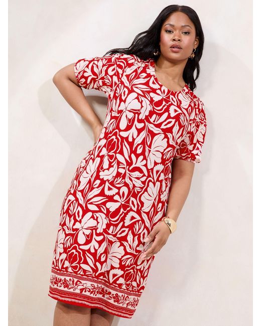 Lipsy Curve Textured Short Sleeve Jersey Mini Shift Dress