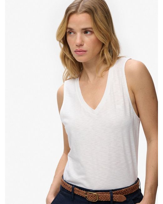 Superdry White Studios V-Neck Vest