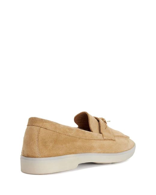 Dune Natural Grinning Ungefütterte Wildleder-Loafers