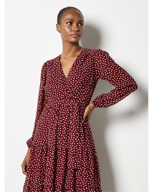 red spot wrap dress Ladies Dresses Polka Dot Red Wrap Dress Maxi Dresses Polka Dot Wrap Dress  Red Wrap Dresses