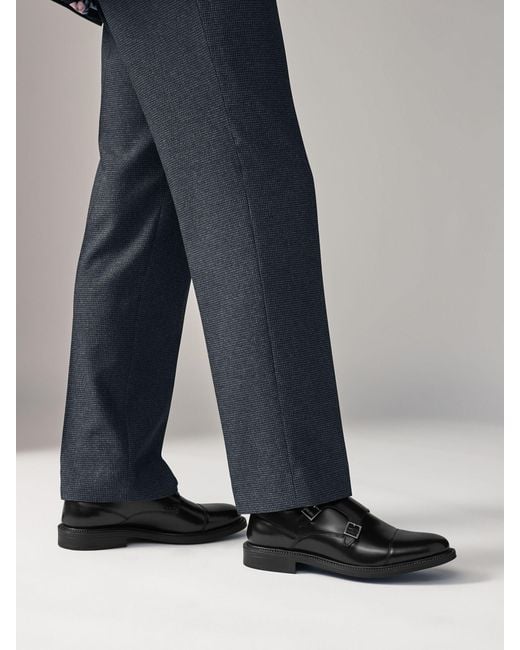 Next Black Double Monk Shoes for men