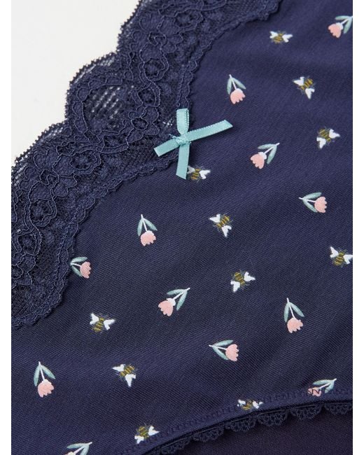FatFace Blue Tulip Mini Knickers