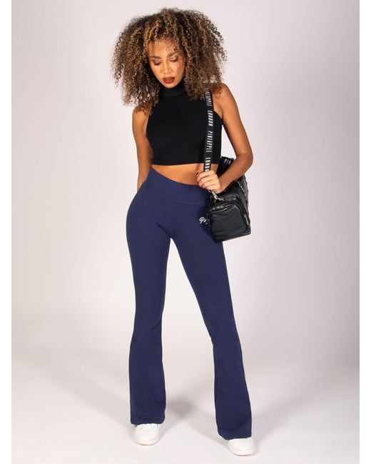 Pineapple Blue Flare Jersey Trousers