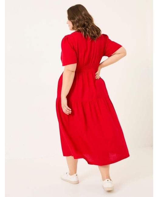 FatFace Red Fatface Gigi Midi Dress