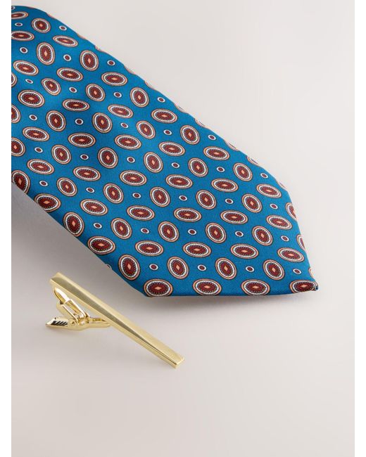 Next Blue Pattern Tie for men