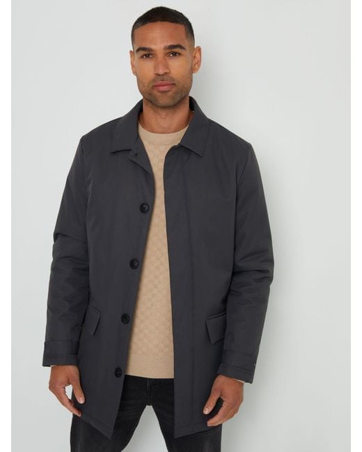 Threadbare Gray Showerproof Button Up Collared Jacket for men
