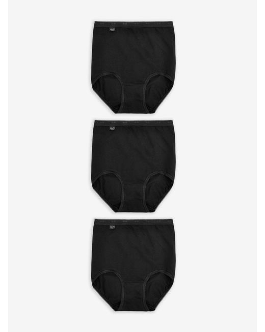 Sloggi Black High Waist Basic+ Maxi Knickers 3 Pack