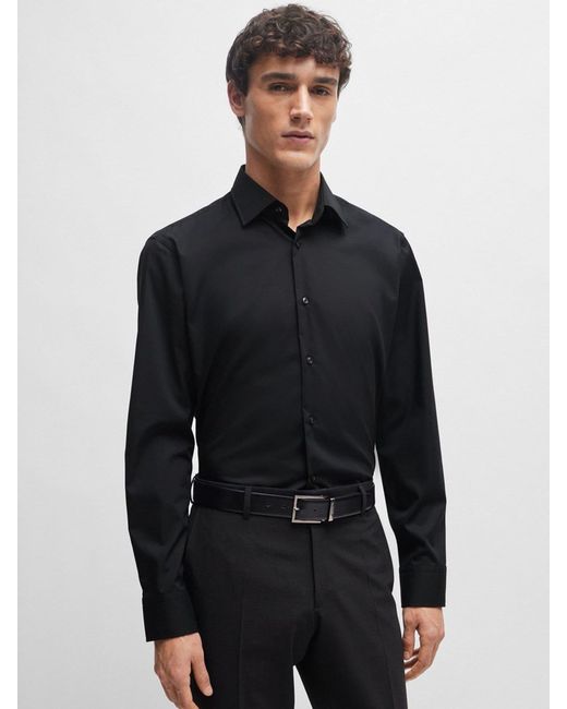 Boss Black Joe Regular Fit Stretch Poplin Oxford Shirt for men