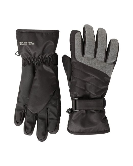 Mountain Warehouse Black Glide Waterproof Ski Gloves
