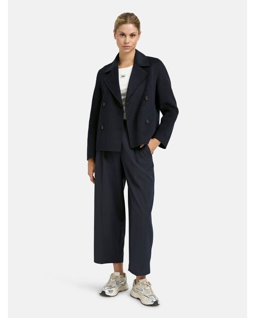Smith & Soul Blue Double Breasted Wool Blend Jacket