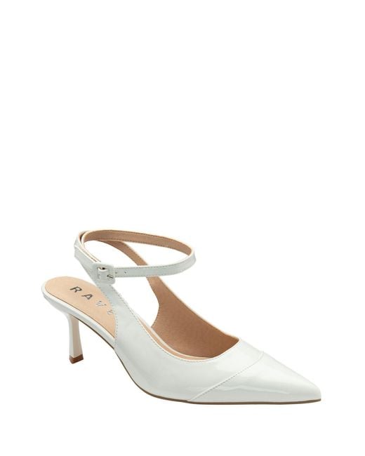 Ravel White Pointed-Toe Court Shoes